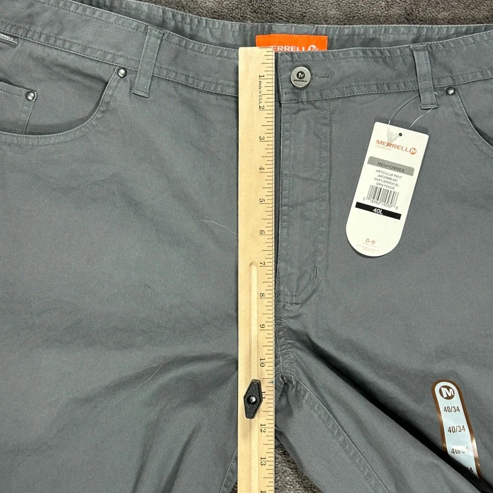 Merrell Articulus Pant Mens 40x34 Castlerock Gray Solid Outdoor Hiking Trail